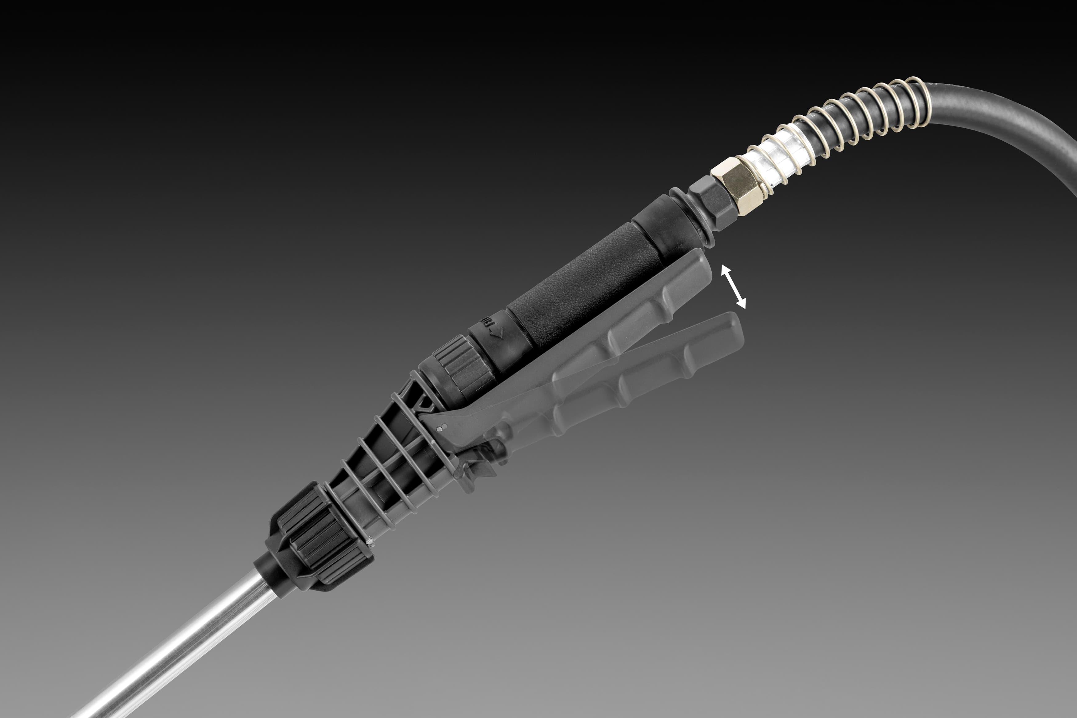 During extented use, the trigger can easily be locked to spray continously without needing to hold it. image