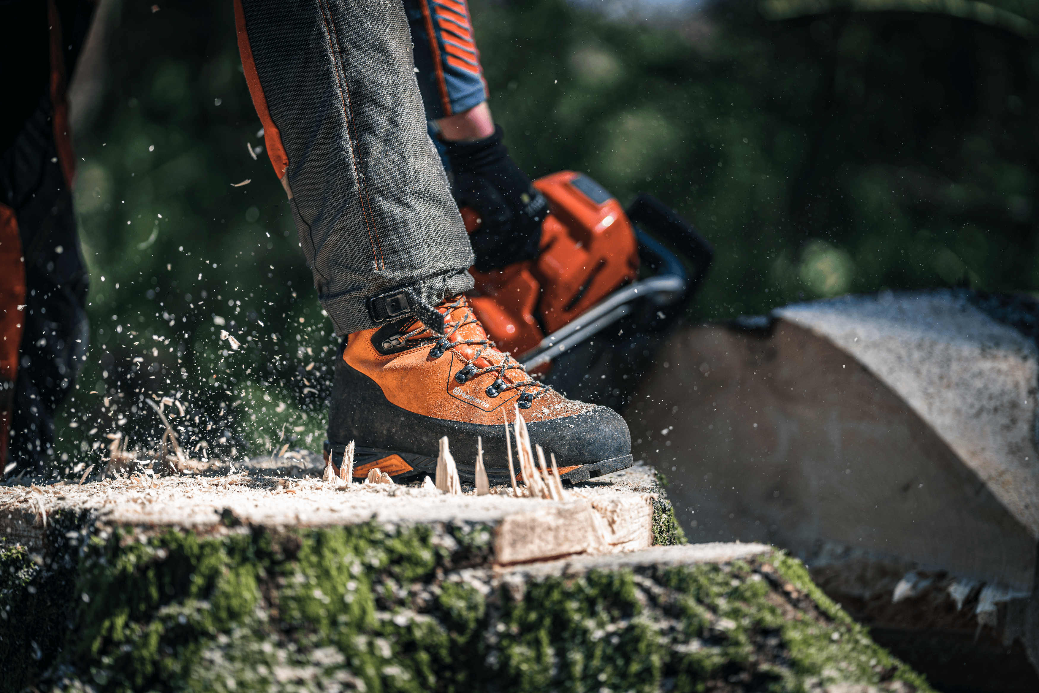 Protective leather boots with saw protection, Technical 24 image 3